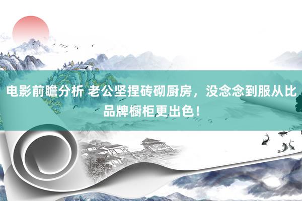 电影前瞻分析 老公坚捏砖砌厨房，没念念到服从比品牌橱柜更出色！