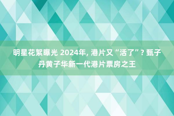 明星花絮曝光 2024年, 港片又“活了”? 甄子丹黄子华新一代港片票房之王