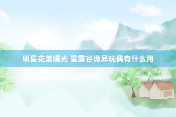 明星花絮曝光 星露谷诡异玩偶有什么用